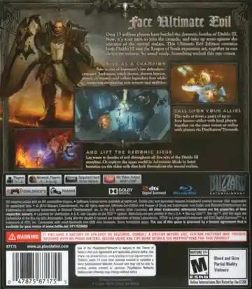 Diablo III - Reaper of Souls - Diablo (USA) (Avatar) box cover back